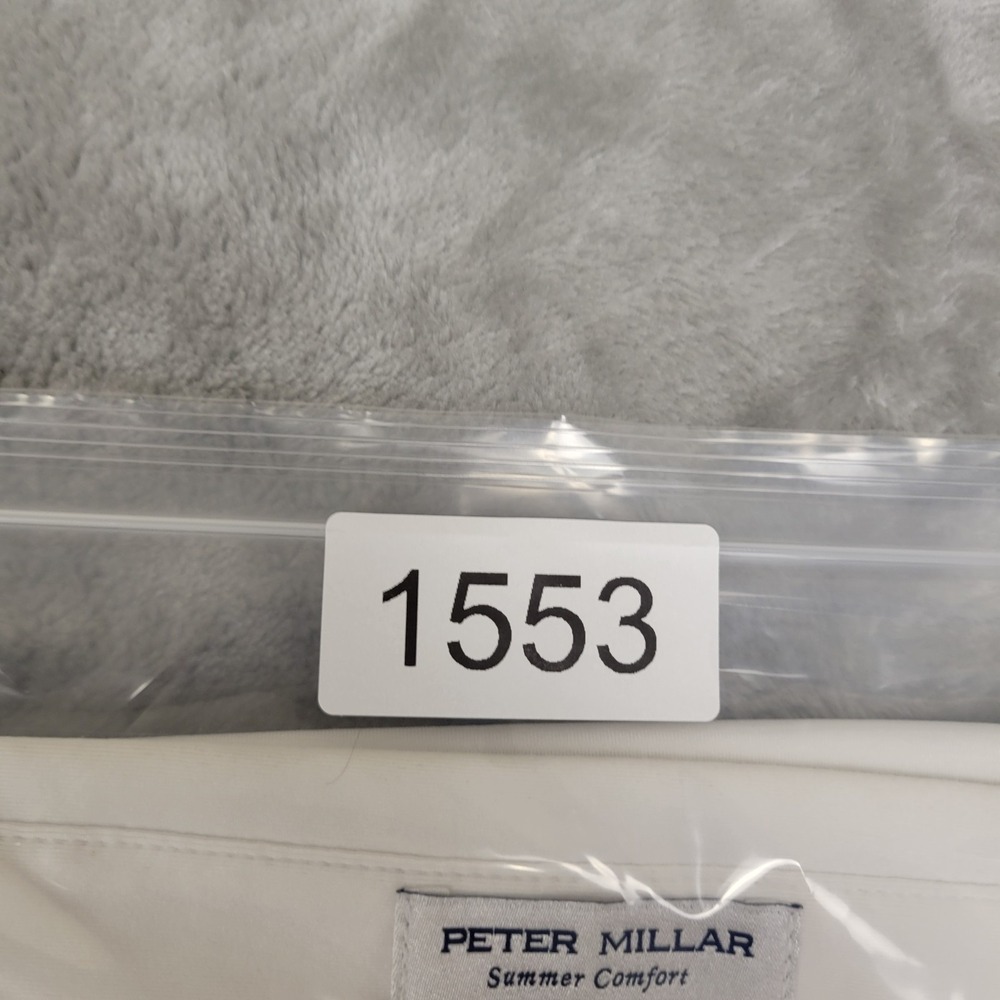 Peter Millar Summer Comfort Golf Polo Shirt White Men's XL Performance Logo - Picture 8 of 8